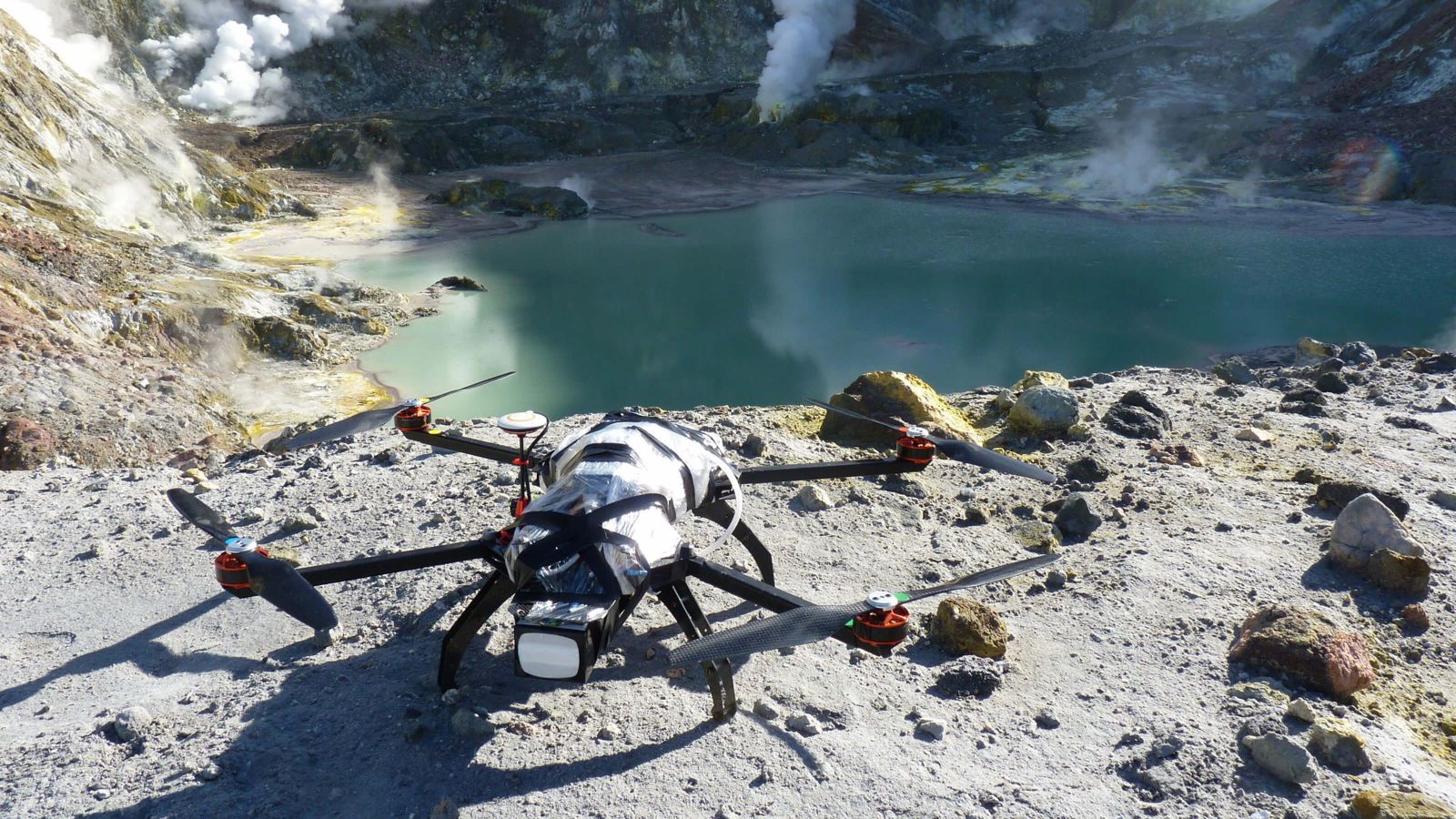 A drone on White Island
