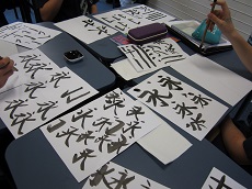Calligraphy workshop at Queen Margaret College