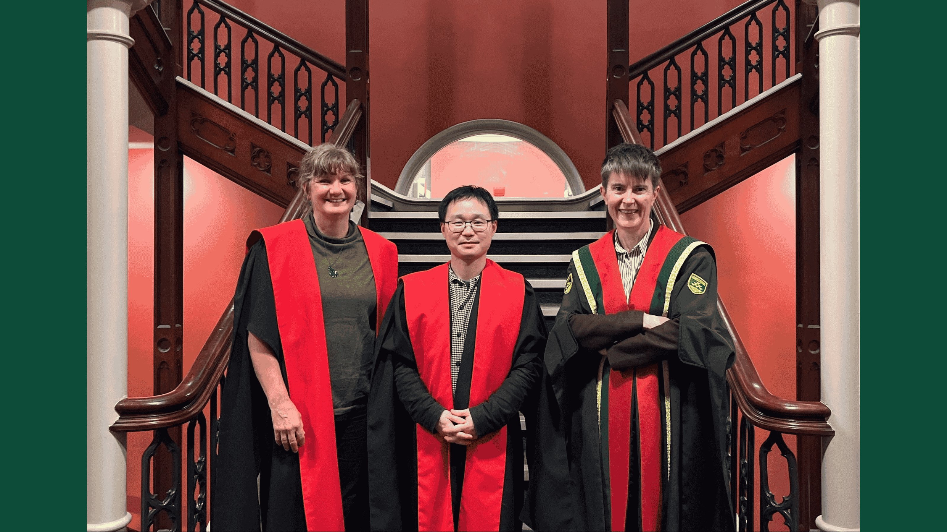Professor Yi Mei with Professor Nicola Nelson and Vice-Chancellor Professor Bryony James