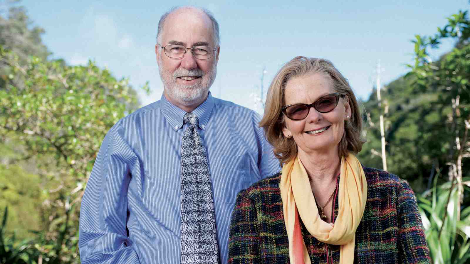 Professor Charles Daugherty and Hilary Beaton at Zealandia.