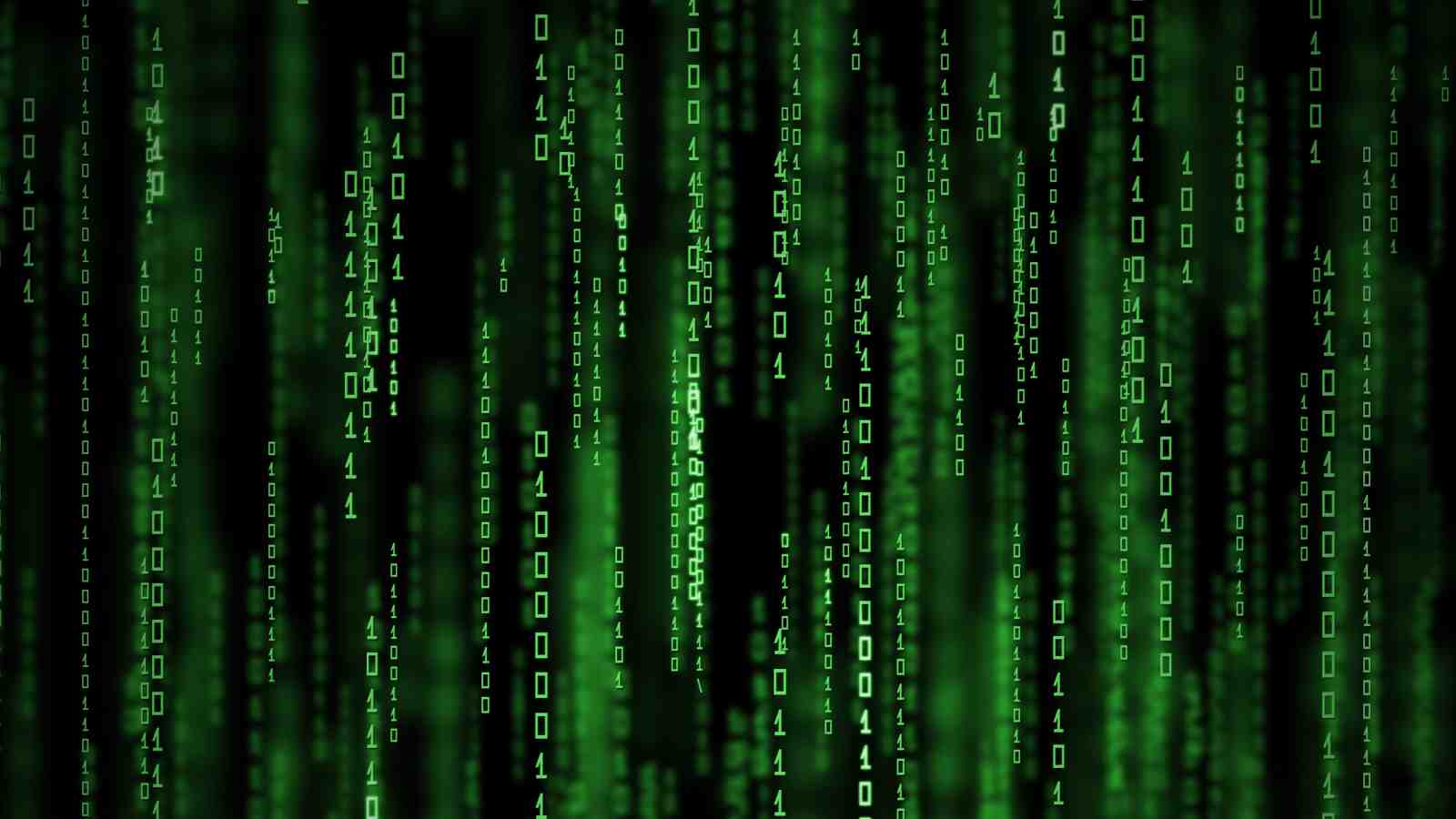 Lines of computer code on a green background.