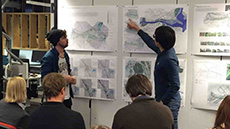 Landscape Architecture students presenting their project