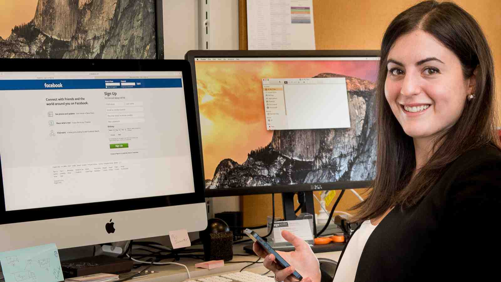 Balsam Al-Dabbagh seated at computer desk