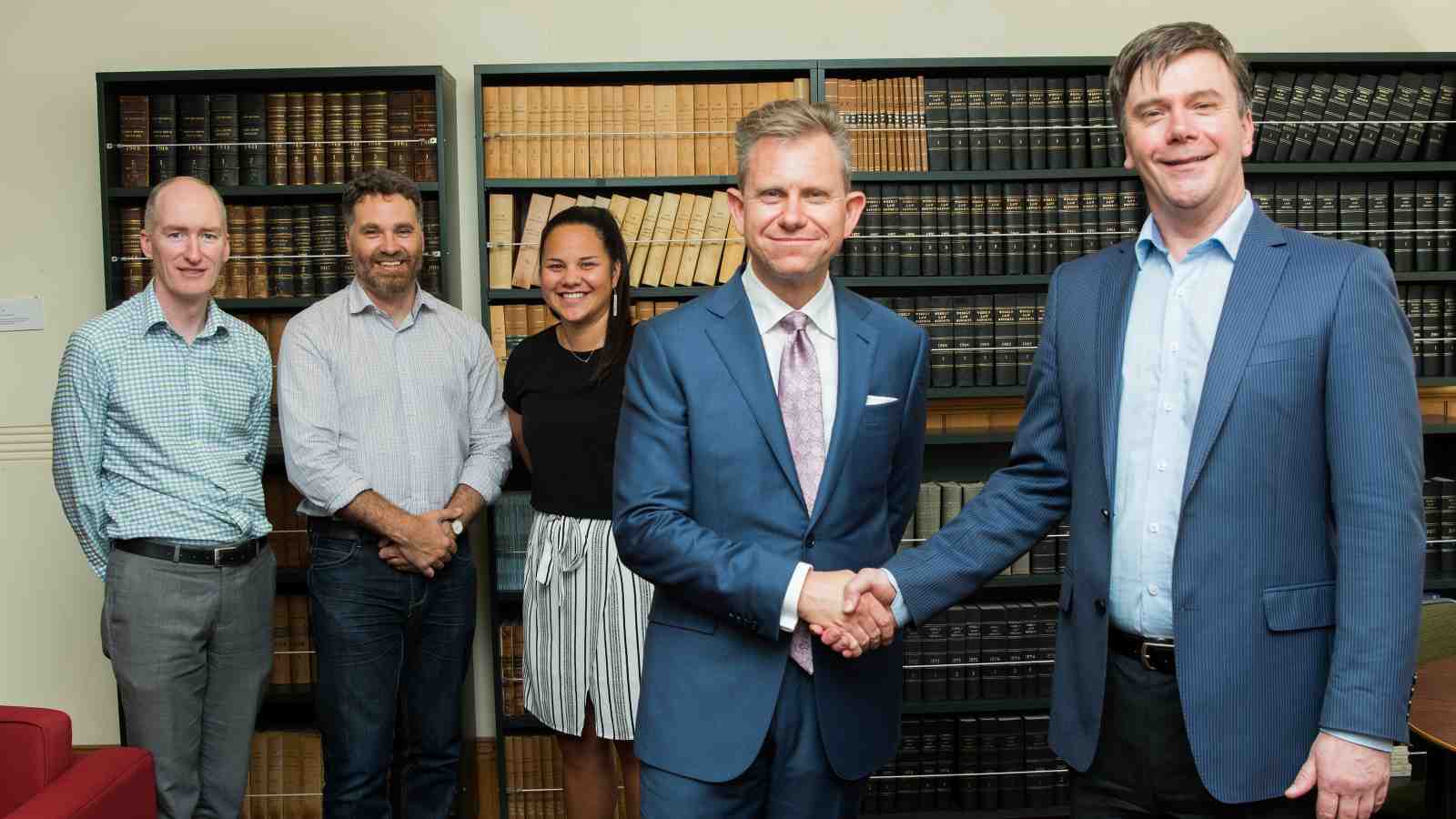 Dr Grant Morris, Dr Carwyn Jones, Kahu Haimona, Professor Mark Hickford and Ian McIntosh.