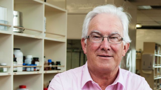 Photograph of Richard Furneaux in a lab.