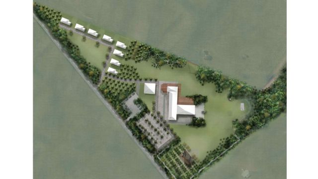 The plan outlying the redevelopment of Carterton's Hurunui-o-Rangi Marae. It shows the marae layout from a bird's eye view.