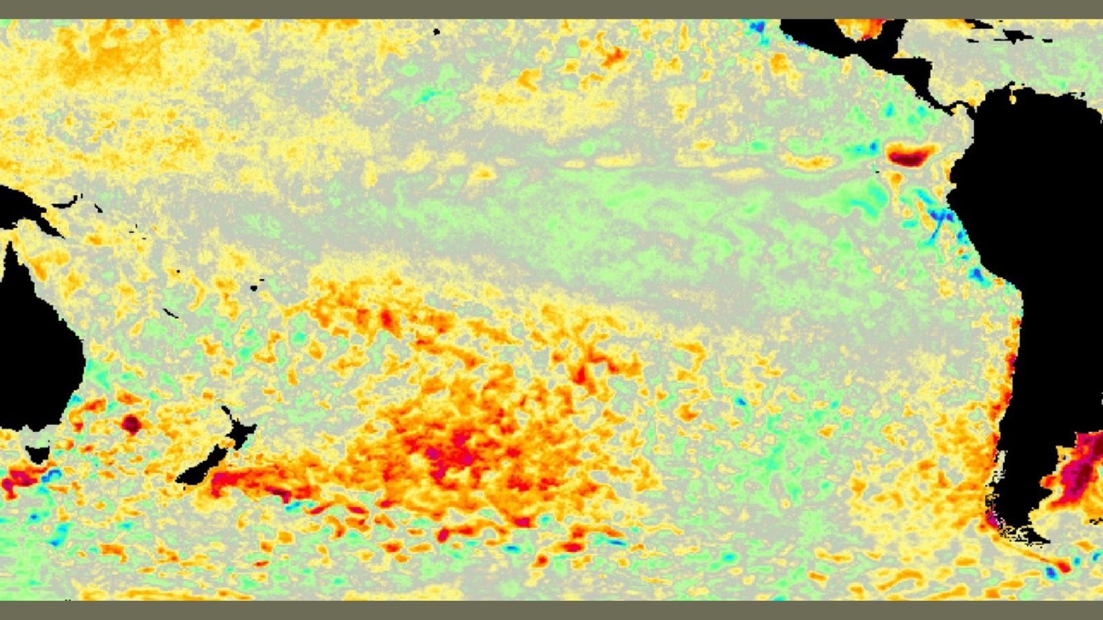 water with patterns indicating heat 