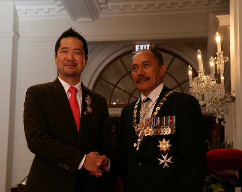 Simon Park Receiving Queen's Service Medal