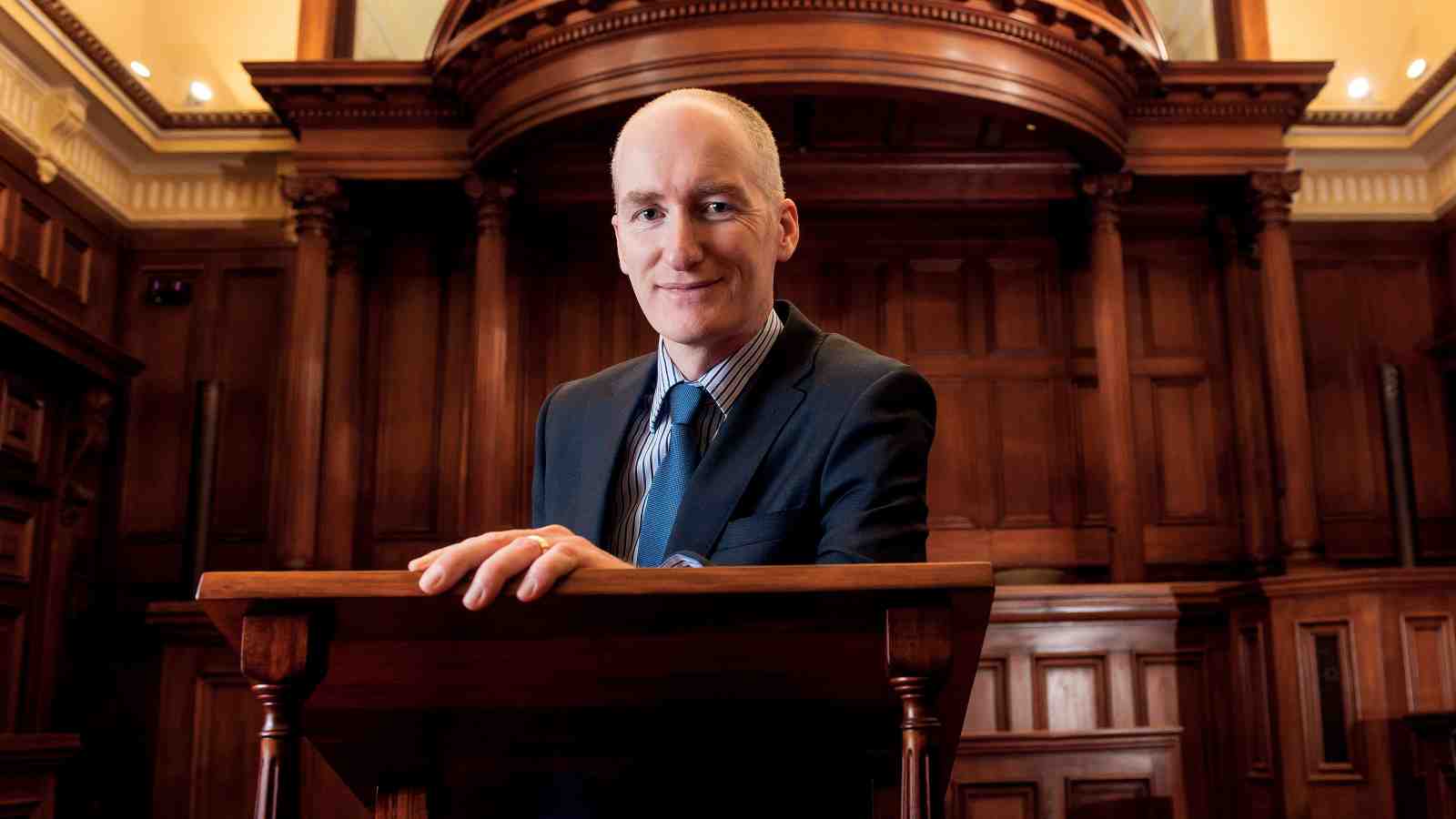 Dr Grant Morris in the Old High Court in Wellington