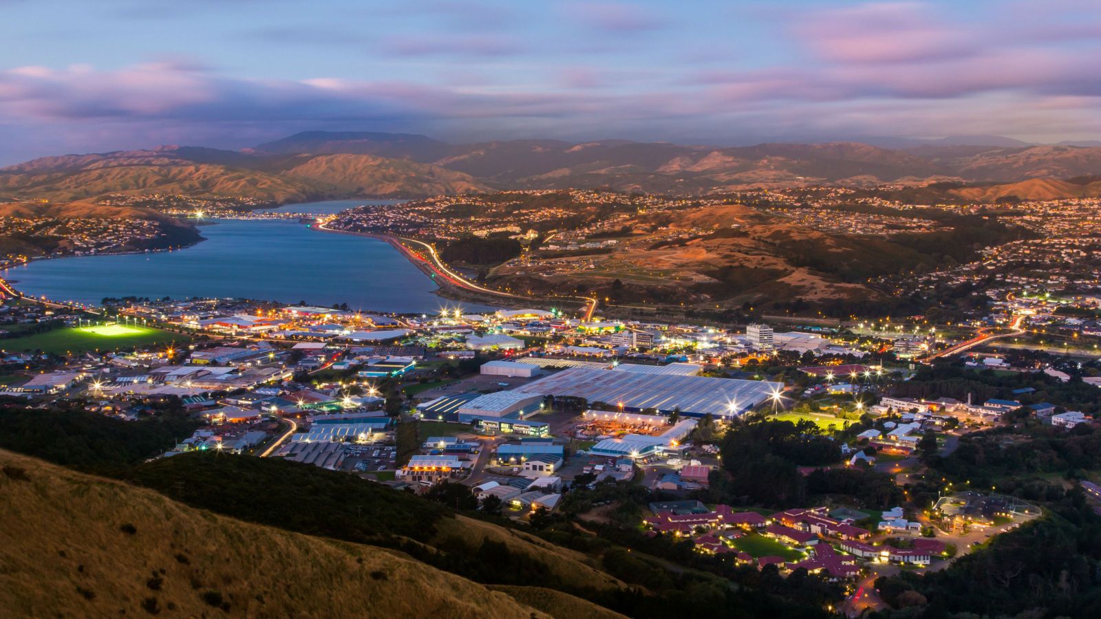 Night view of Porirua city