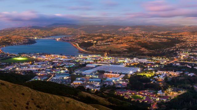 Night view of Porirua city