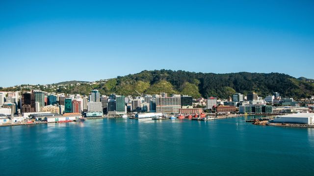 A view of Wellington harbour.