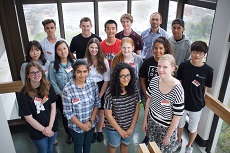 students from the nanocamp with Dr Franck Natali of the MacDiarmid Institute