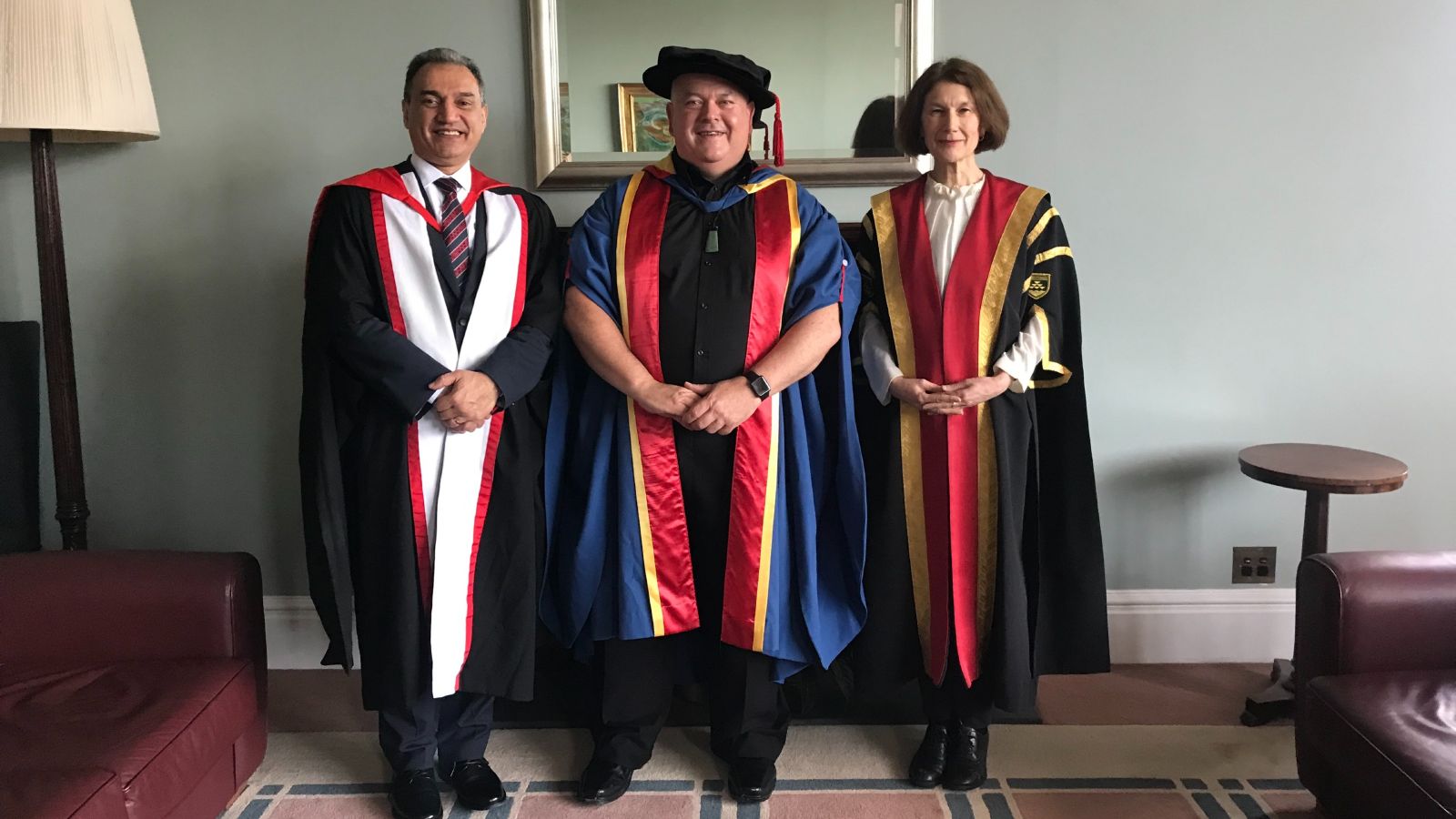 Professor Rod Badcock with Professor Ehsan Mesbahi and Professor Jennifer Windsor