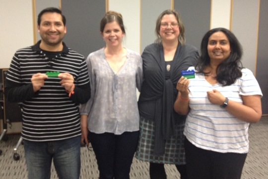 SIM PhD students, Edgar Pacheco and Nishanie Pereira with PhD bootcamp organisers