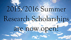 Summer Research Scholarship applications close on September 16