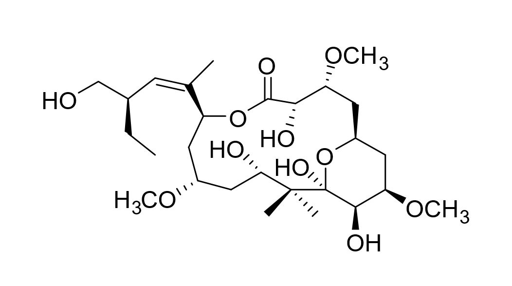 Peloruside A molecular structure.