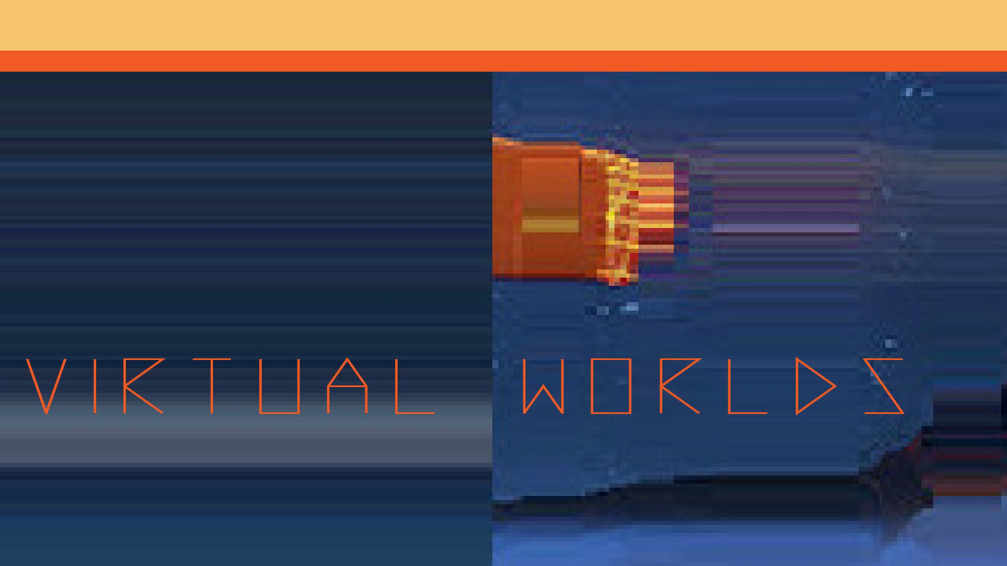 Virtual Worlds Lab logo with mostly dark blue background