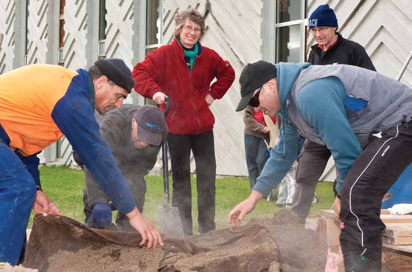 Victoria University geophysicist Gillian Turner is measuring the magnetisation of hangi stones as part of a project to determine the geomagnetic field of the southwest Pacific over the past 10,000 years.