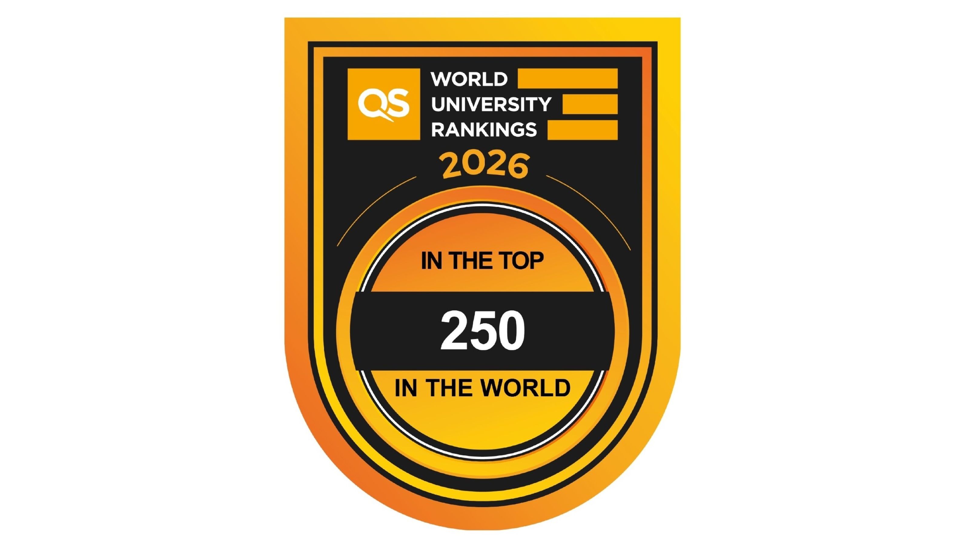 Official 2026 QS World University Rankings badge showing Victoria University of Wellington ranked in top 250 globally