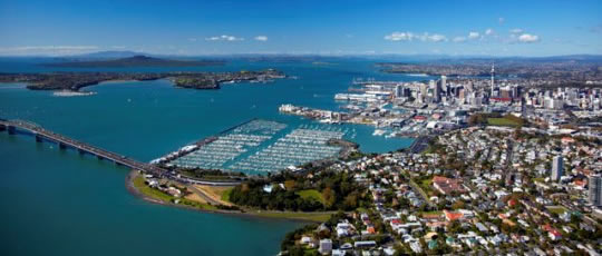 Aerial View of Central Auckland