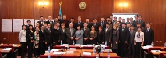Dr Rodney Dormer with participants of five day Programme in Kazakhstan