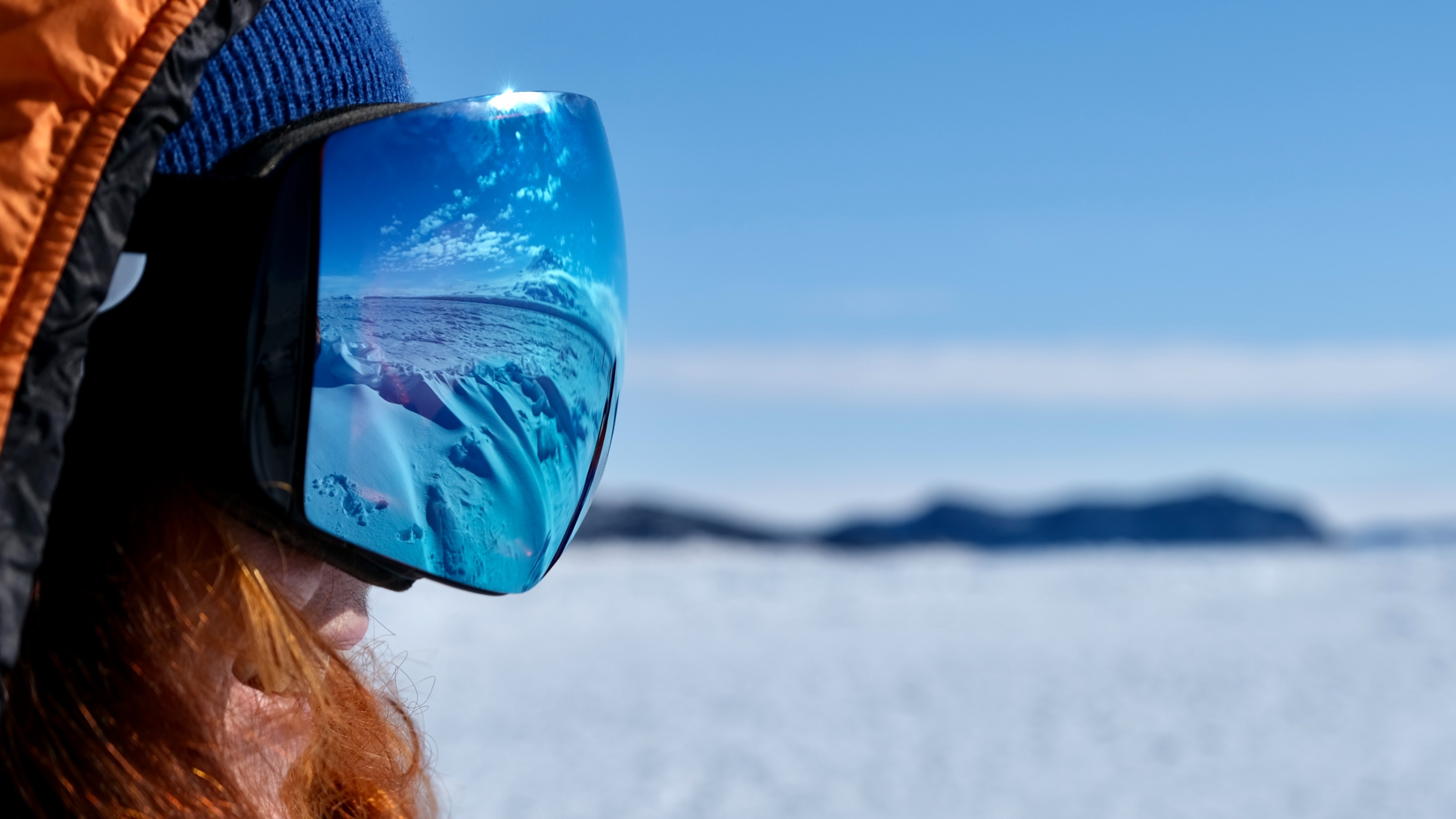 Julia Martin in goggles