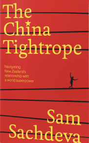 cover of book the China tightrope with a person walking on balancing wires