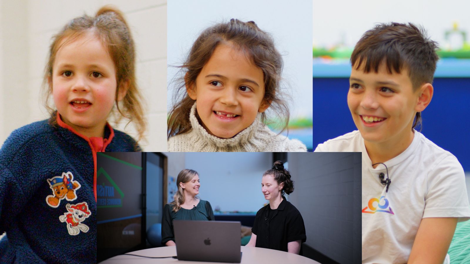 A collage of photos of children