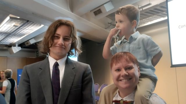 Two Psychology students at the awards prize giving