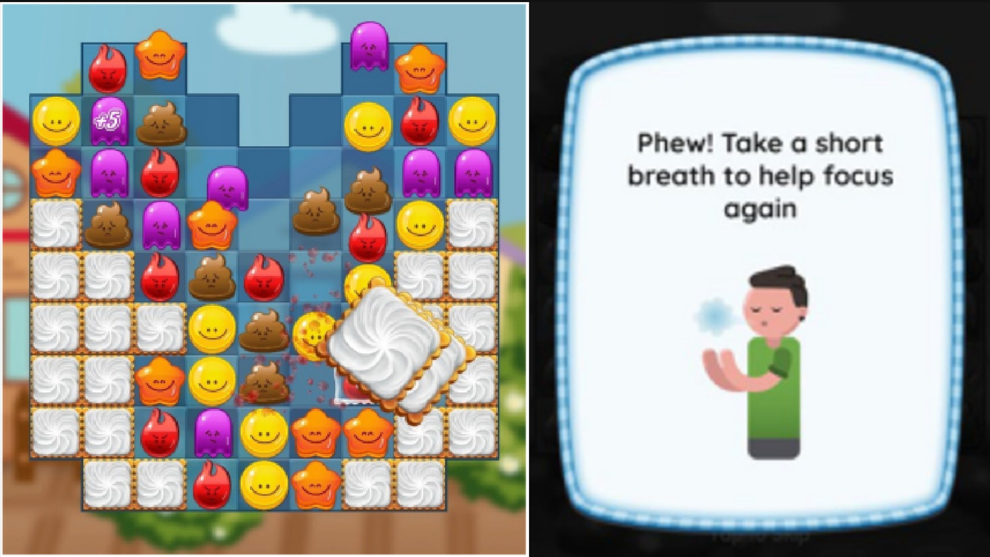 Colourful emoji and friendly cartoon man