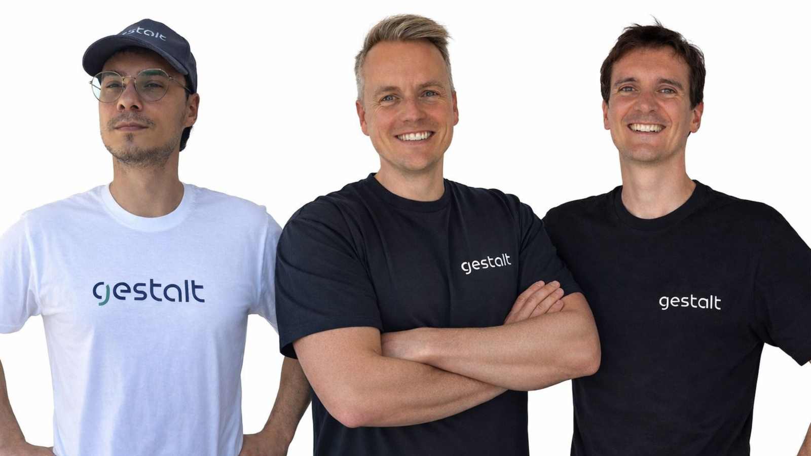 Three people smiling