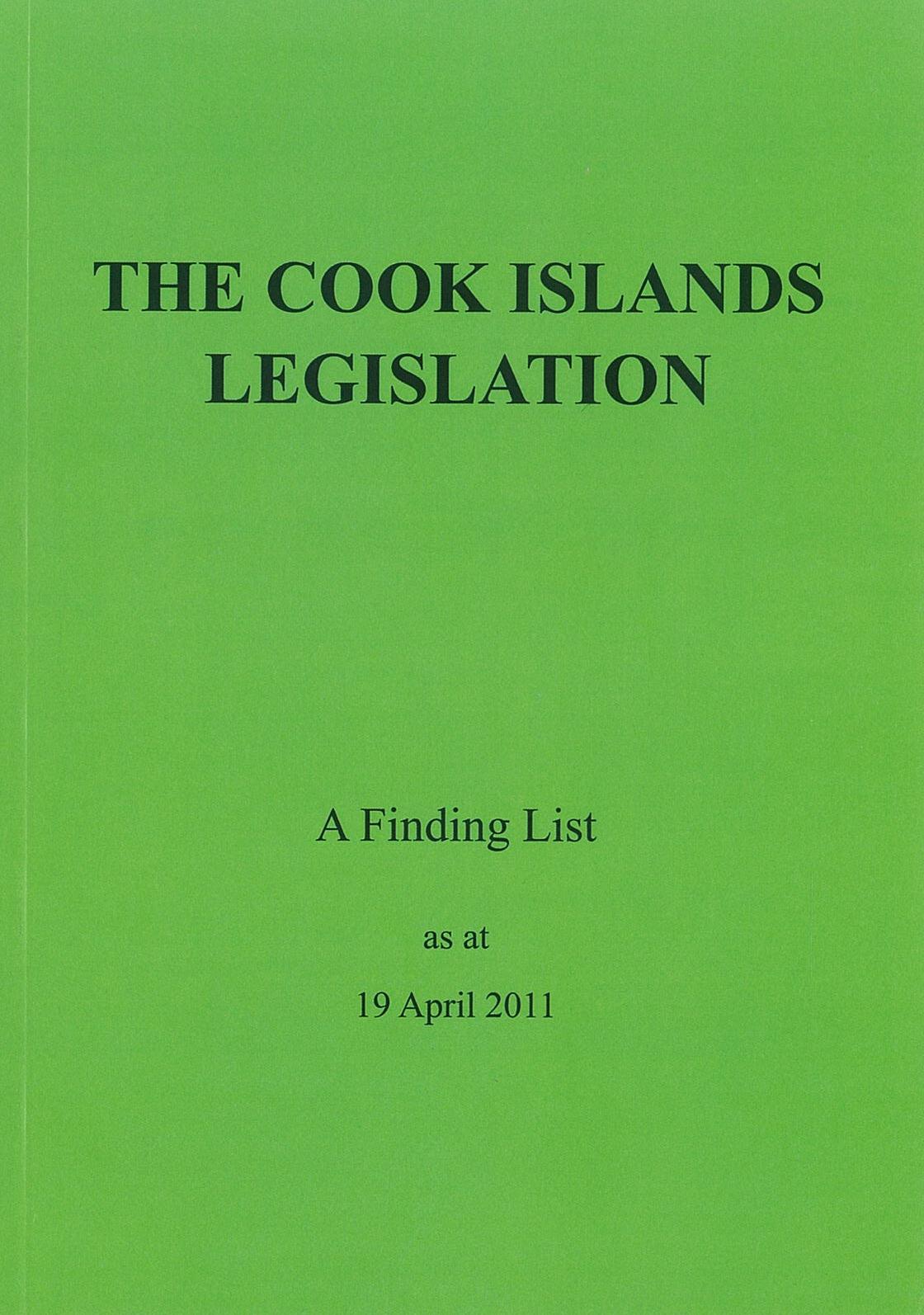 The Cook Islands Legislation