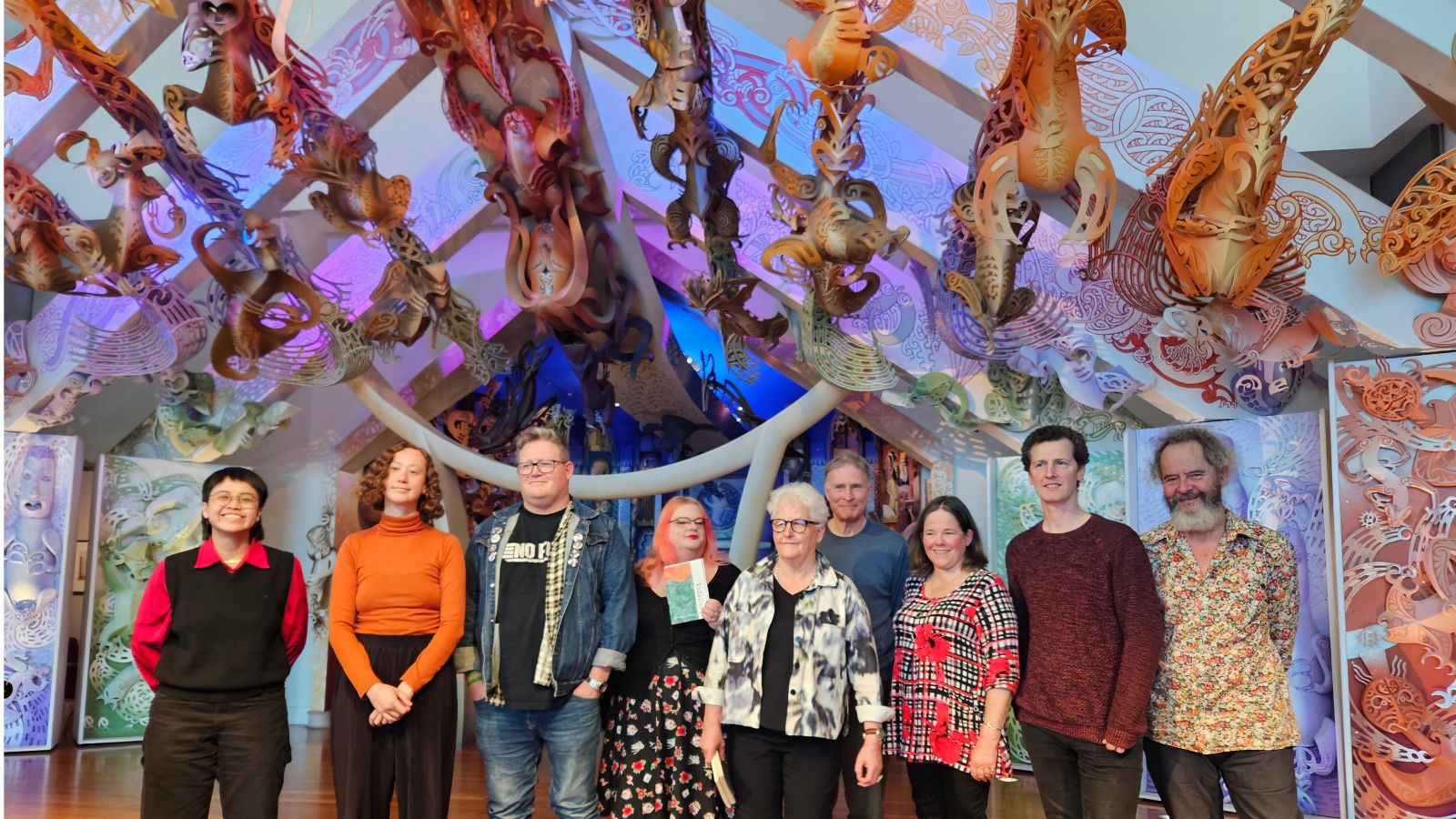 Ōrongohau | Best New Zealand Poems 2024 contributors during Writers on Mondays 2025. (Photo by Caoimhe McKeogh)