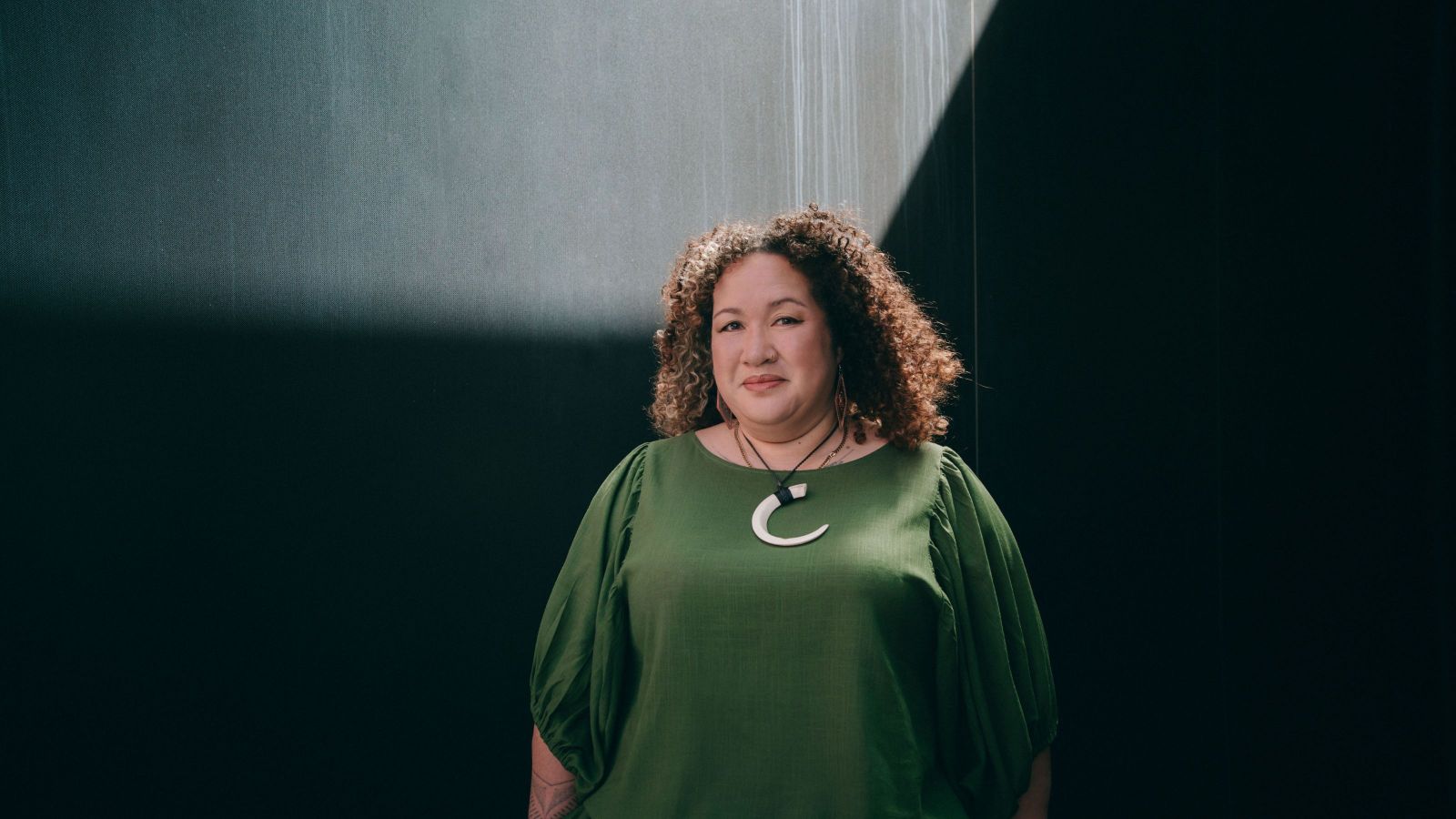 Image of Nafanua Purcell Kersel; 2025 Emerging Pasifika Writer in Residence. (Ebony Lamb Photographer)