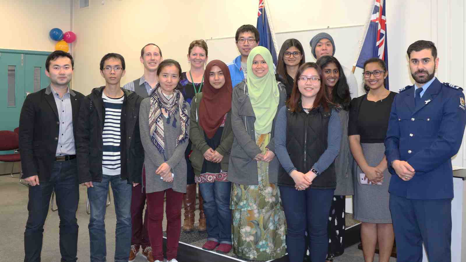Victoria International staff and students at the Student Ambassadors launch in Wellington.