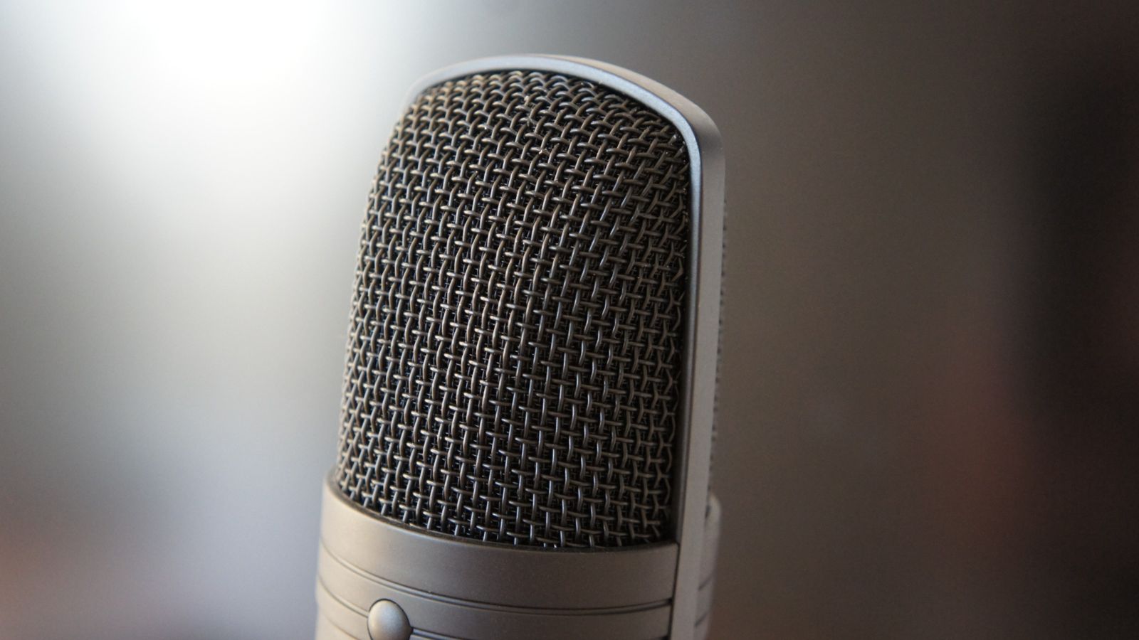 Close up of microphone