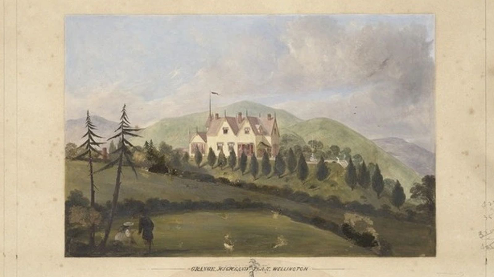 Painting of The Grange, Highland Park.