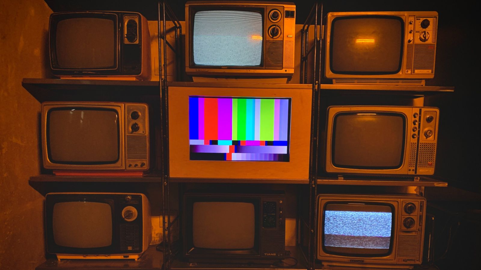 Wall of TV screens 