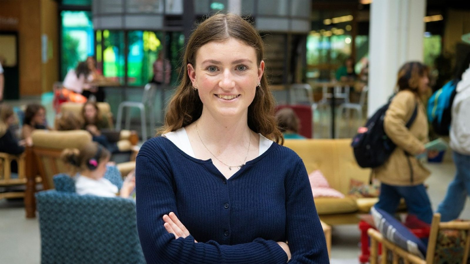 Nikita Woolnough stands facing the camera at the Te Aro campus