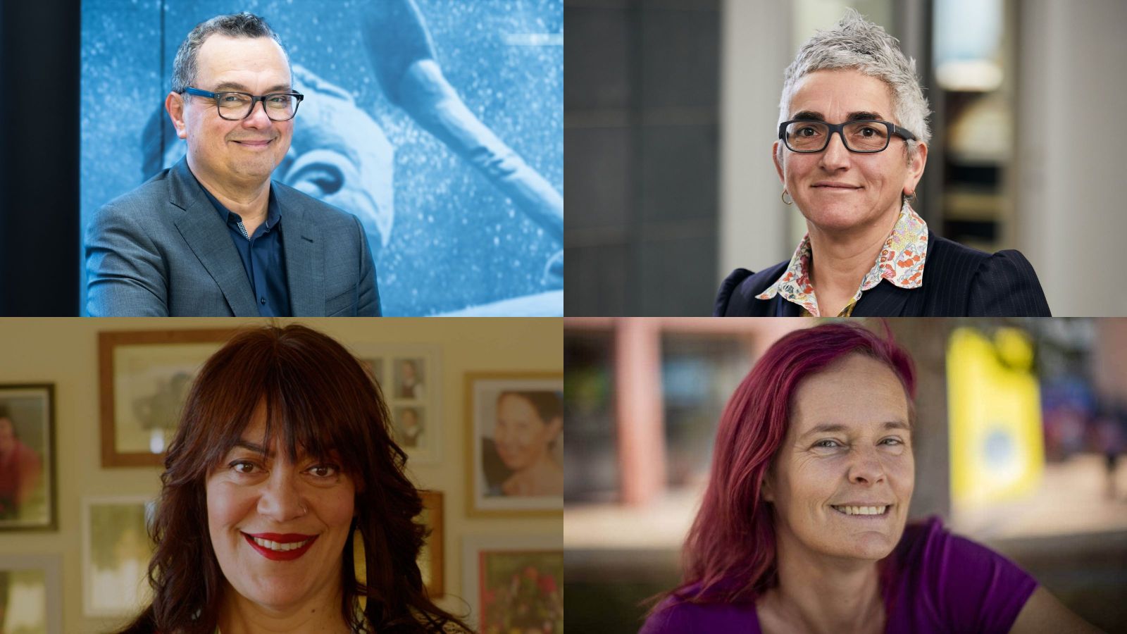 A panel of four photos showing the Distinguished Alumni Award winners.