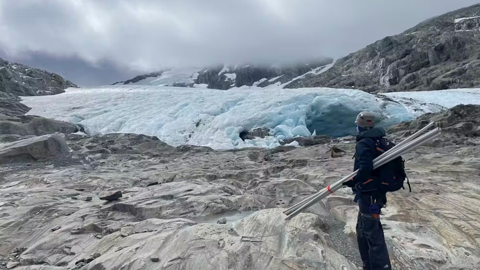 Retreating Brewster Glacier in Mt Aspiring National Park