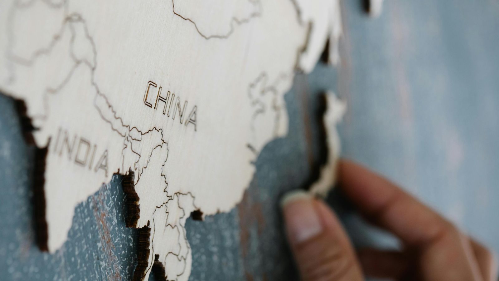 Map of China Jigsaw piece showing China