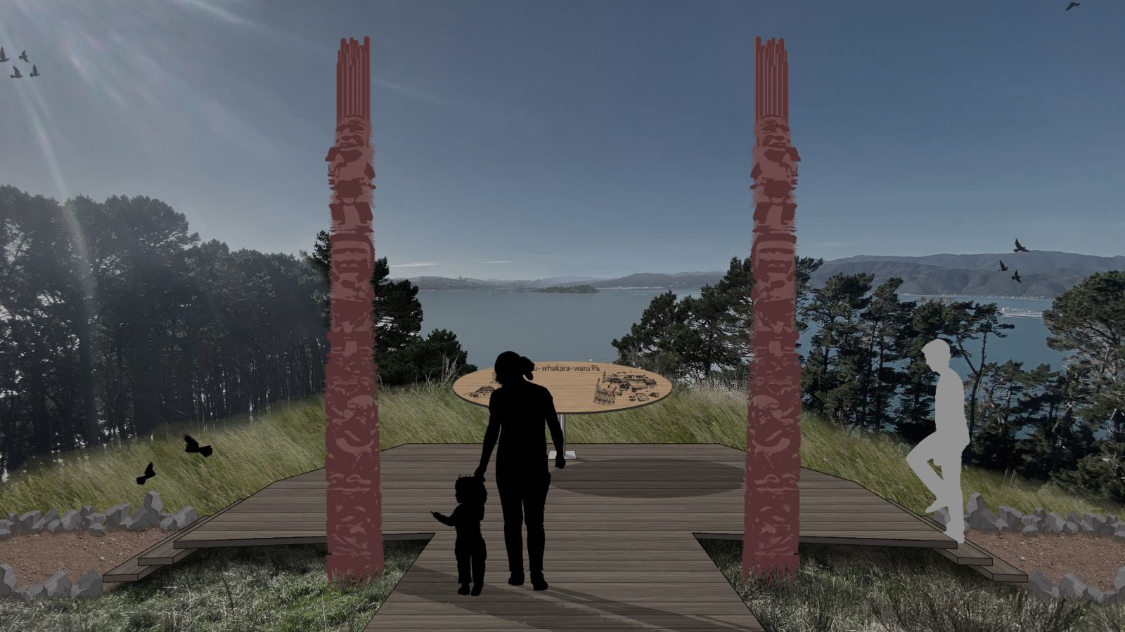 View from Wellington's Mātai Moana—Mt Crawford, looking across the harbour 
