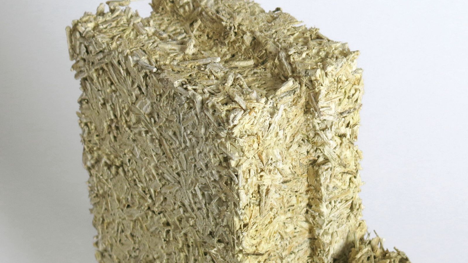 Photo of hempcrete insulation material 