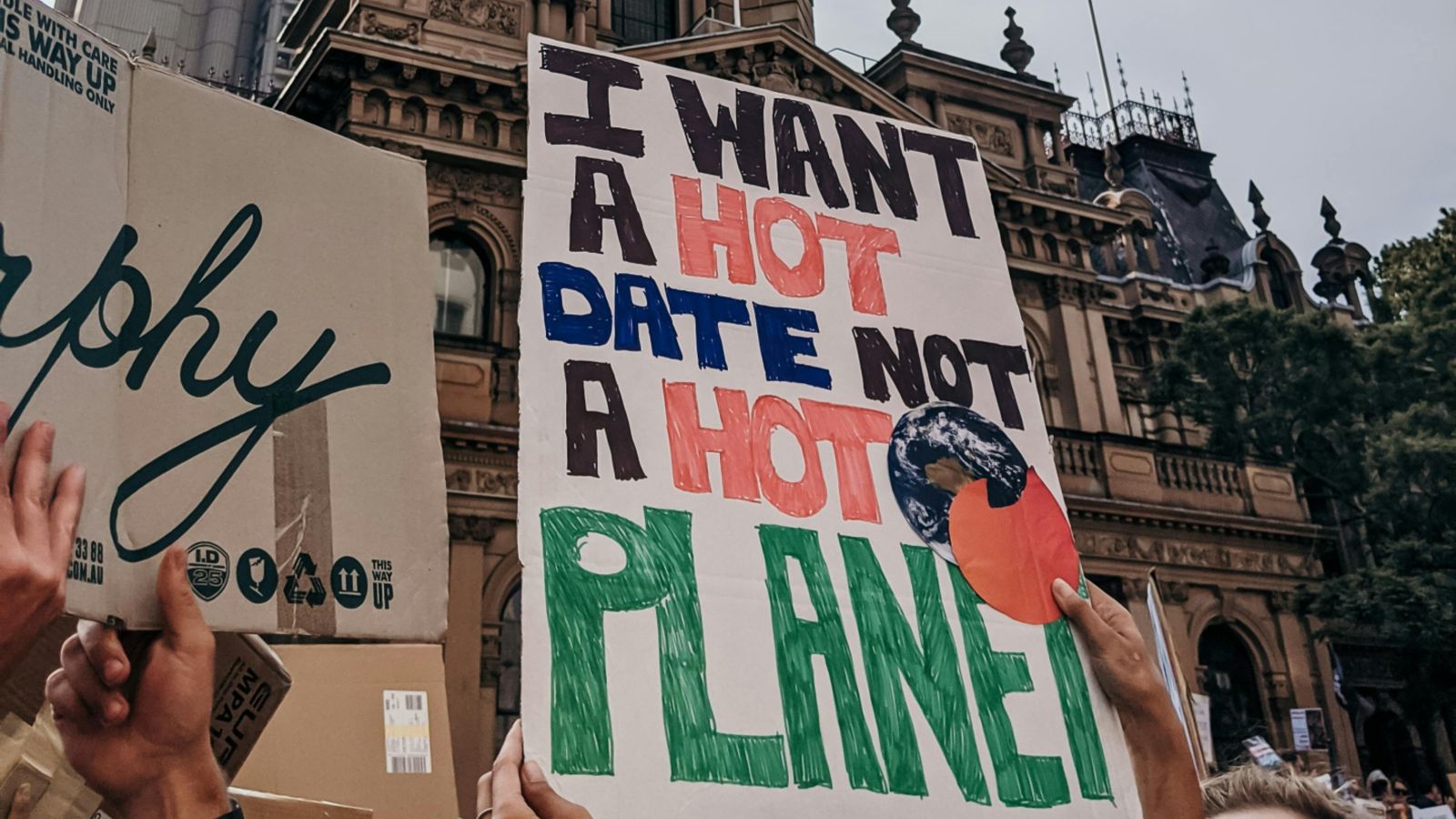 People at climate protest 