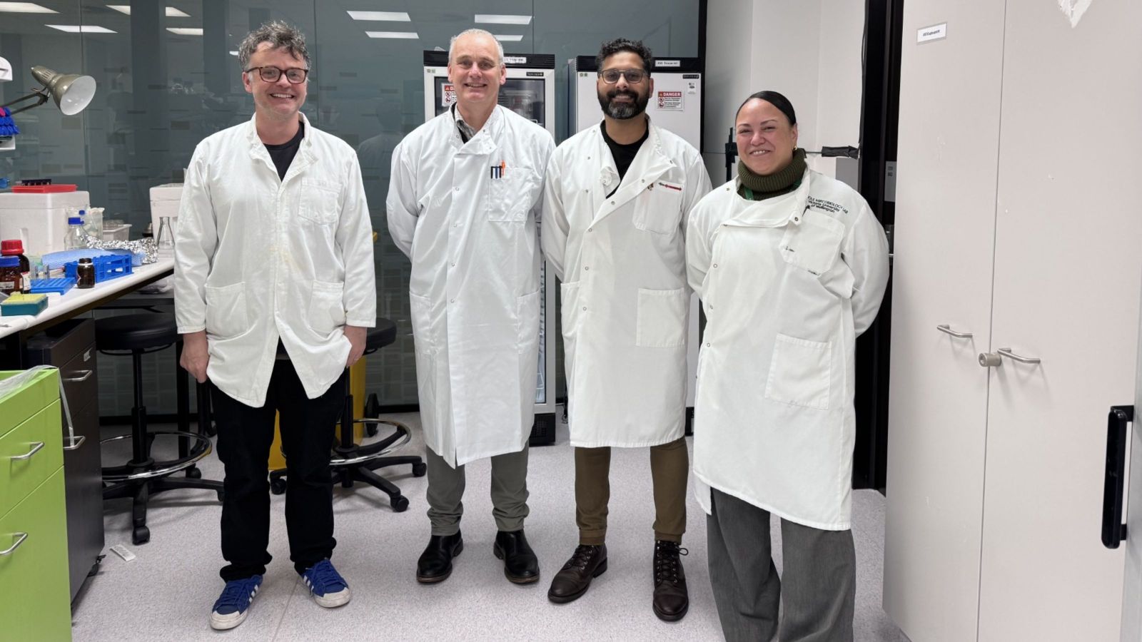 Dr Jeremy Owen, Associate Professor Robert Keyzers, Dr Jonathan Singh, and Dr Helen Woolner