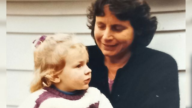 Jane Ritchie with her grandchild, Isa.