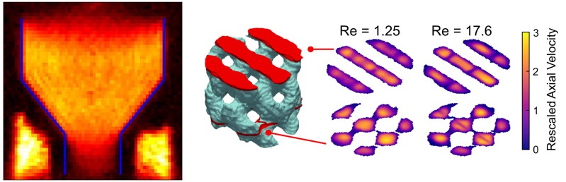 Plots of MRI data for chemical engineering applications