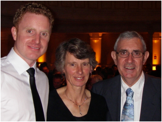 John Watt, Gillian Turner and Paul Callaghan at the Wellingtonian of the Year awards